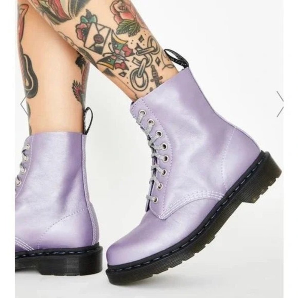 🌟 Dr. Martens 1460 Pascal Virginia Purple Combat Boots 🌟